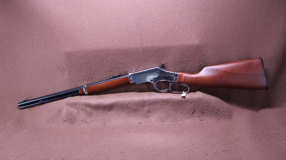 Like New Unfired Taylors & Co Silver Boy Scout 22 WMR Lever 19" BRL -img-10