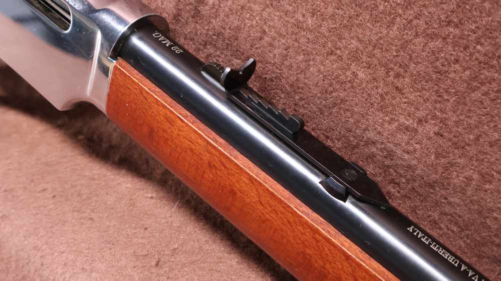 Like New Unfired Taylors & Co Silver Boy Scout 22 WMR Lever 19" BRL -img-6