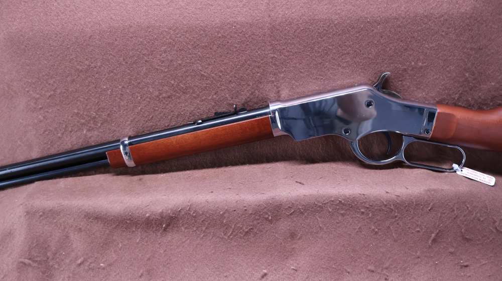 Like New Unfired Taylors & Co Silver Boy Scout 22 WMR Lever 19" BRL -img-14