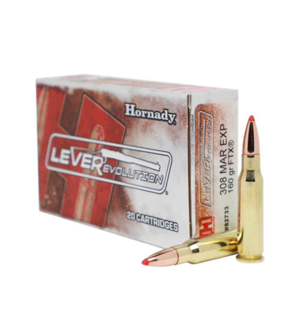 Hornady LEVERevolution .308 Marlin Express 160gr. FTX #82733 60 Rds New NR -img-0