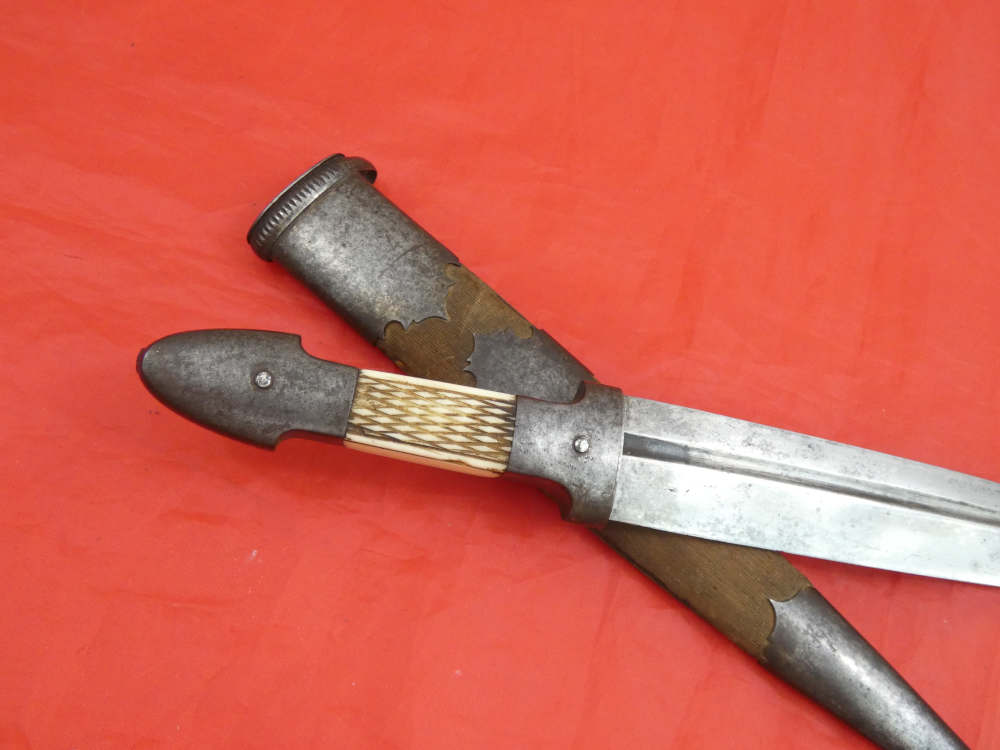 RARE ANTIQUE IMPERIAL RUSSIAN HUNTING DAGGER KINDJAL ZLATOUST 19 century-img-1