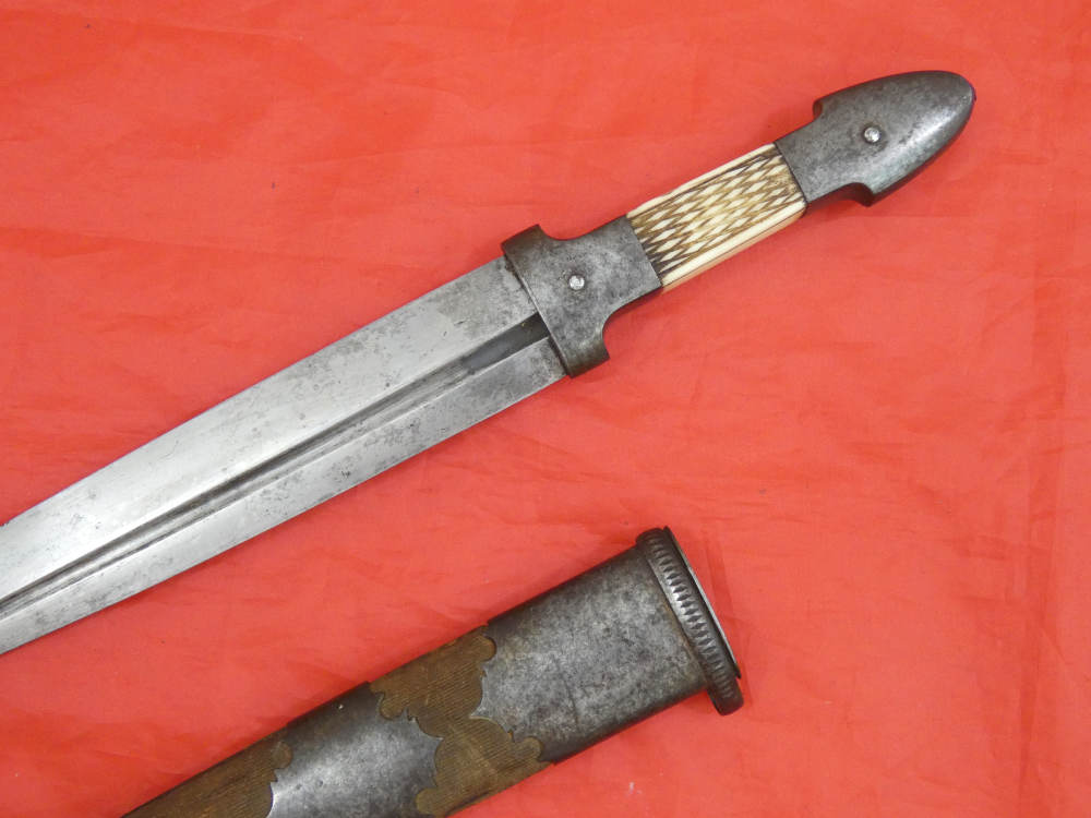 RARE ANTIQUE IMPERIAL RUSSIAN HUNTING DAGGER KINDJAL ZLATOUST 19 century-img-7