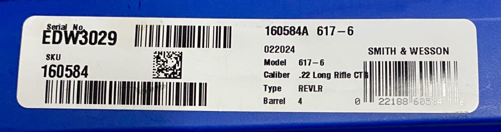 Smith & Wesson 617 -6  Ten Shot 22 LR with 4 inch barrel mint in box -img-21
