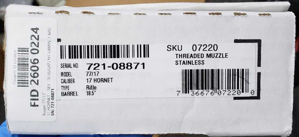 Ruger M77/17 17 Hornet 18.5in stainless barrel 6rd laminate stock 7220-img-16