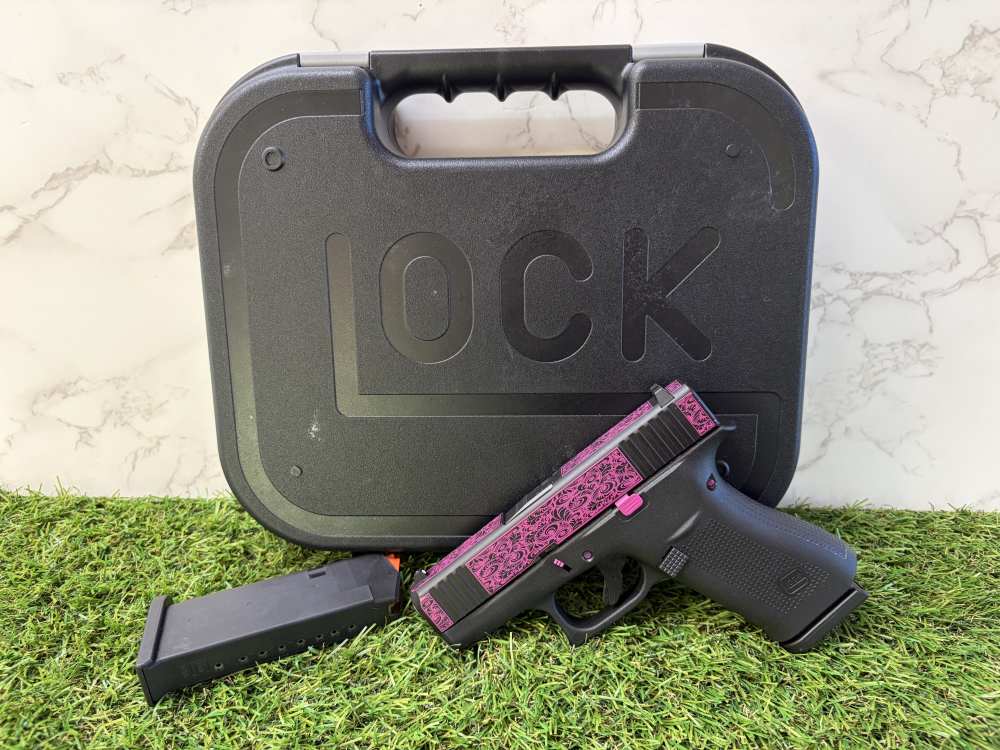 Glock 43X Pink Scroll Cerakote -9MM- Penny Start-img-0