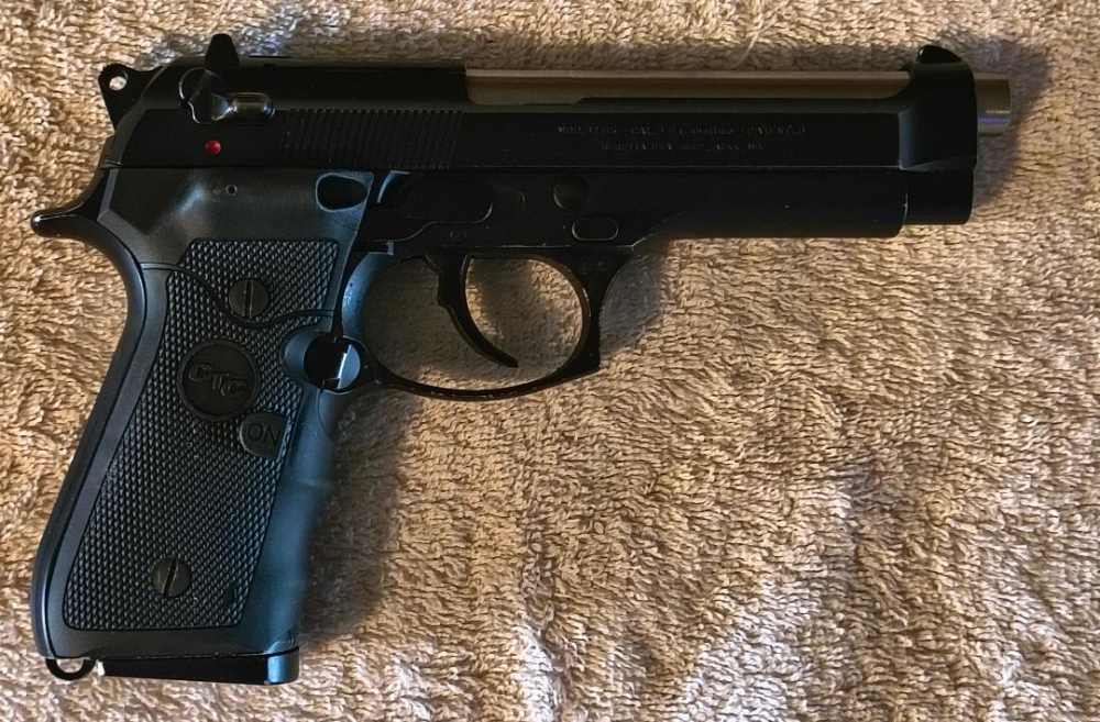  beretta 92fs 9mm semi auto pistol ,crimson trace ,  bar- sto bbl-img-1