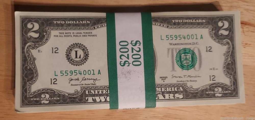 2017a $2 federal reserve notes 100 consecutive bills  uncirculated-img-0