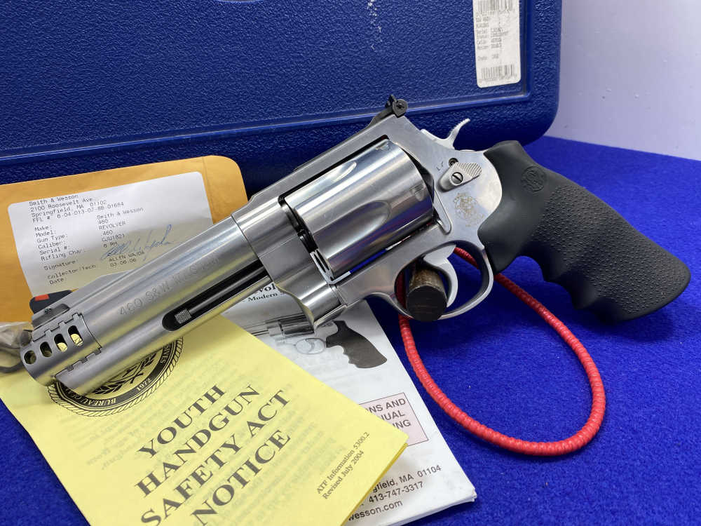 2006 Smith Wesson 460V .460 S&W Stainless 5" *EXCELLENT X-FRAME REVOLVER*-img-52