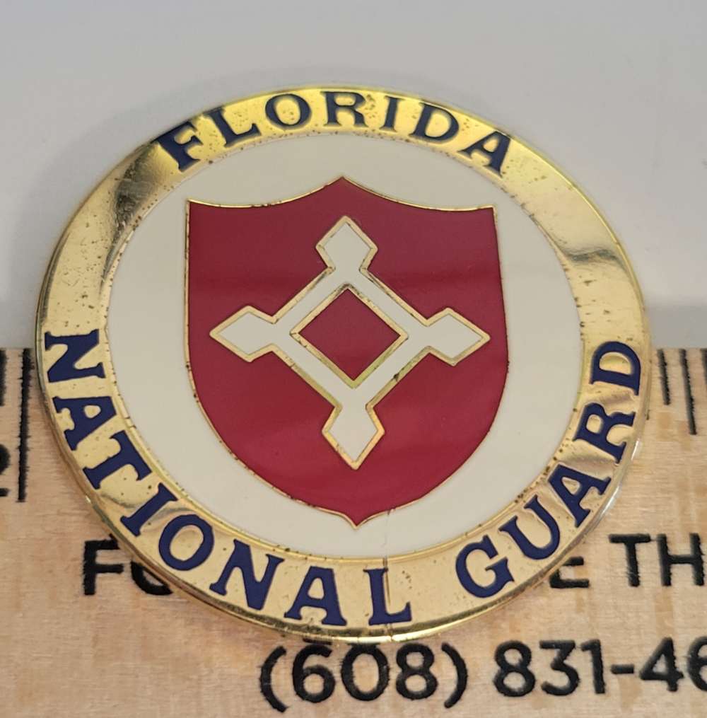 Florida National Guard Stock Disc Emblem M1 Carbine State Flag-img-0