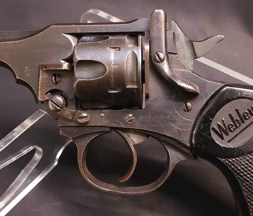 Webley & Scott Mark IV 38 5" 38S&W War Finish WWII 1942 Mfg Layaway-img-11