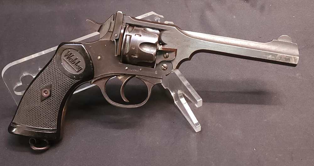 Webley & Scott Mark IV 38 5" 38S&W War Finish WWII 1942 Mfg Layaway-img-3