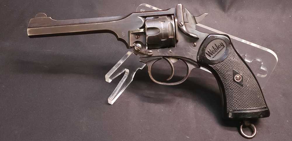 Webley & Scott Mark IV 38 5" 38S&W War Finish WWII 1942 Mfg Layaway-img-9
