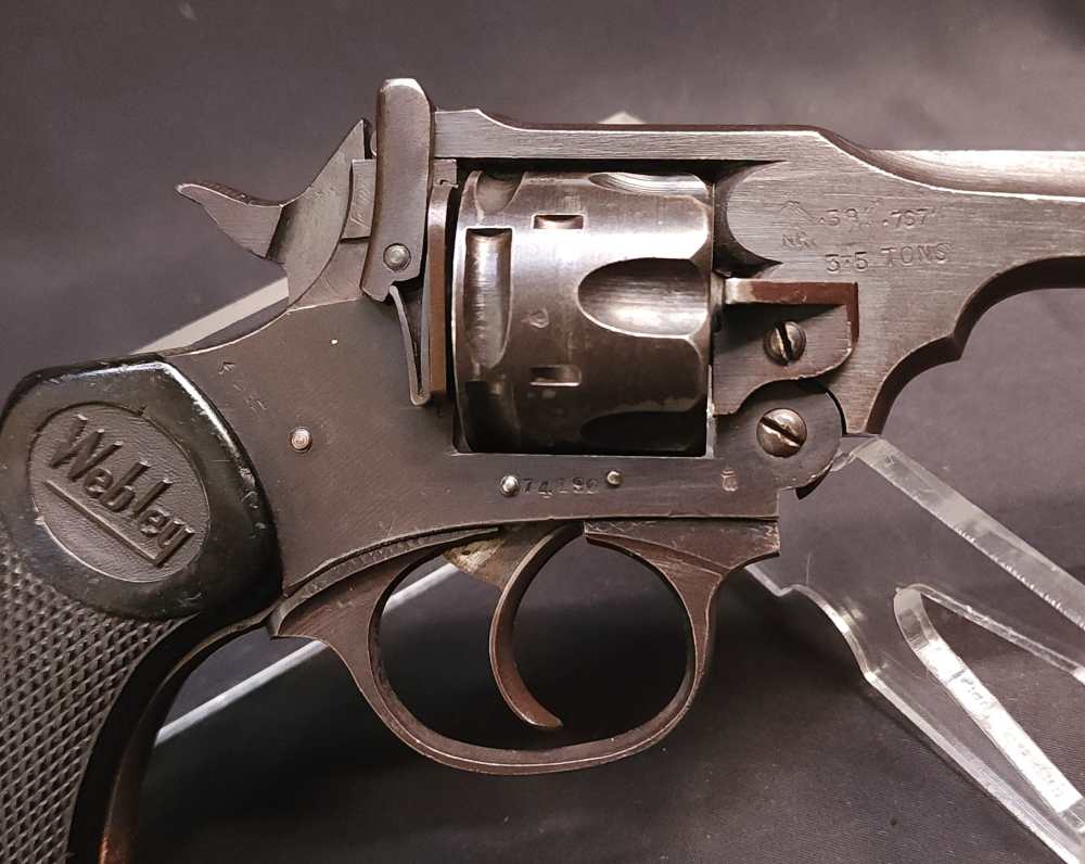 Webley & Scott Mark IV 38 5" 38S&W War Finish WWII 1942 Mfg Layaway-img-5