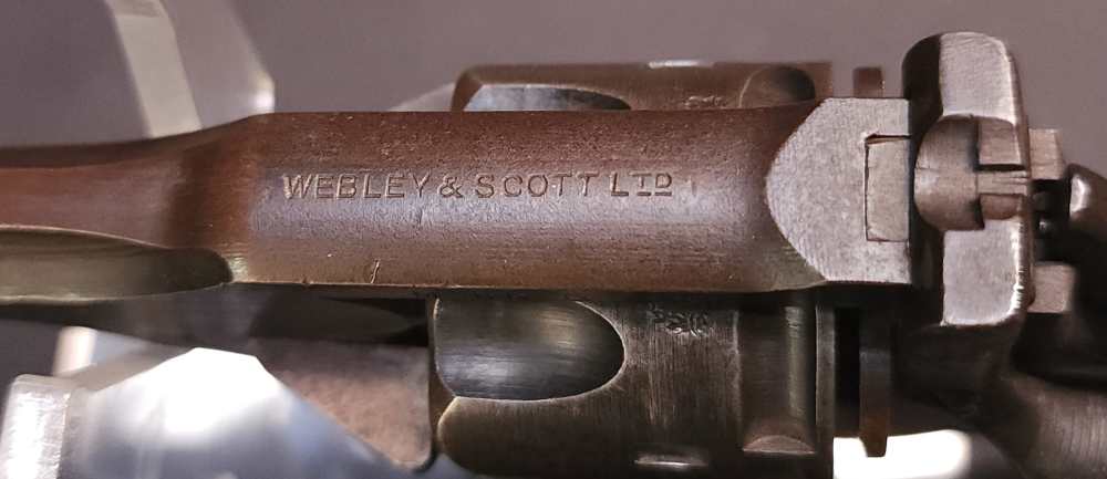 Webley & Scott Mark IV 38 5" 38S&W War Finish WWII 1942 Mfg Layaway-img-20