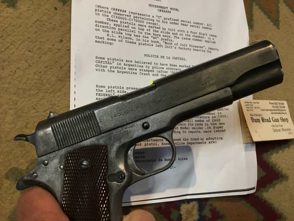 Colt 1911 45 ACP for Argentina Federal Policia Serial #C172657-img-3