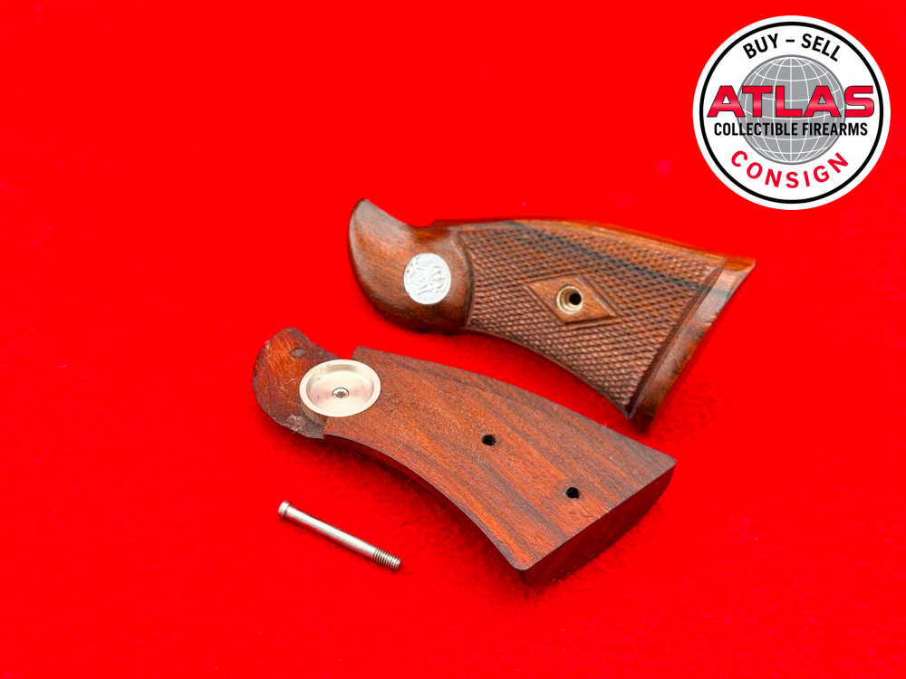 ULTRA RARE Original 1930s S&W Pre-War N-Frame Registered Magnum Grips-img-3
