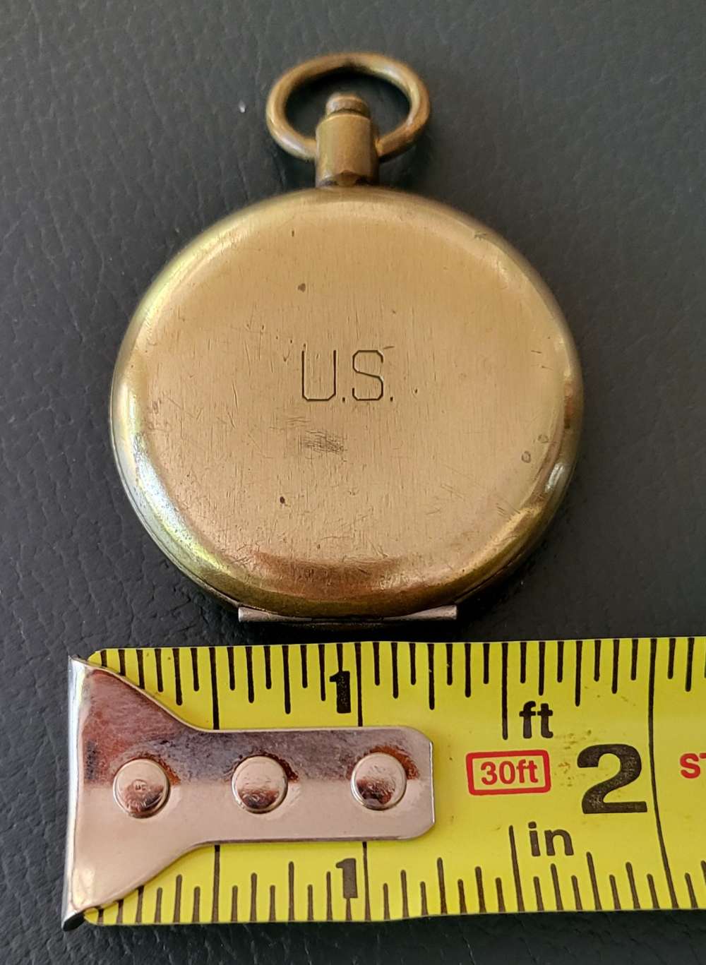 Waltham Brass Pocket Compass WWII-img-3