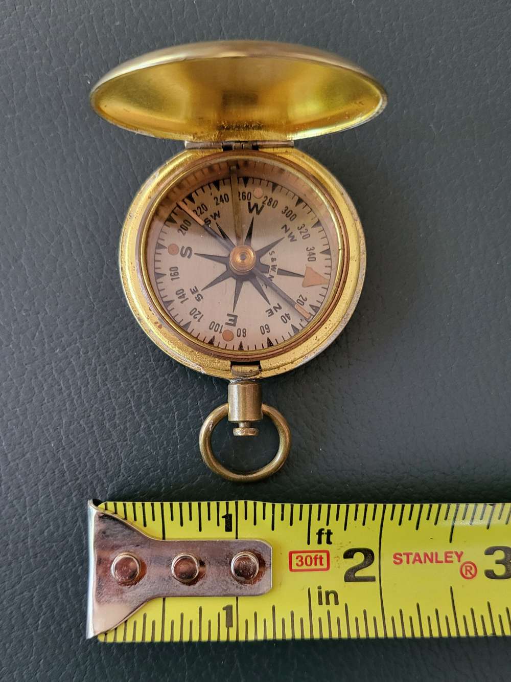 Waltham Brass Pocket Compass WWII-img-2