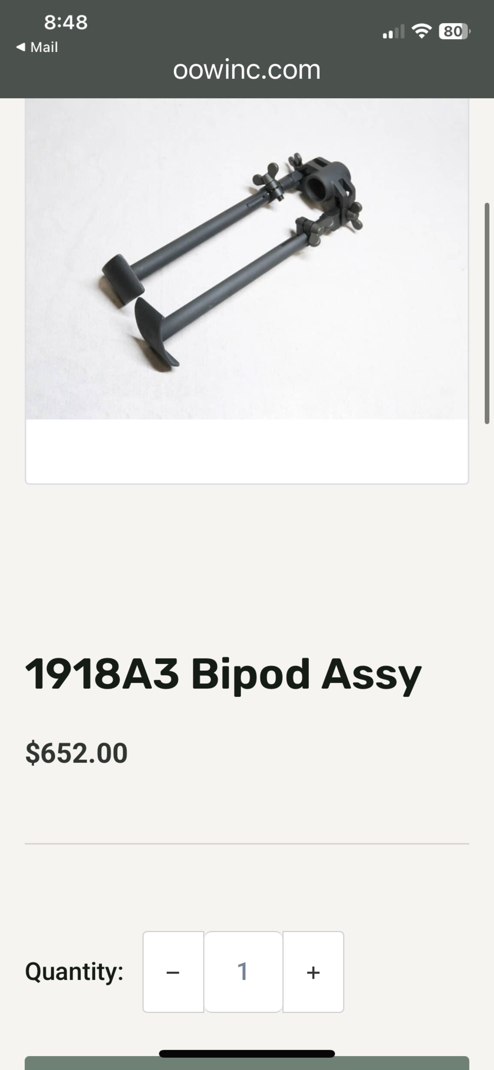 Ohio Ordinance 1918A3 Bipod Browning Bar-img-11