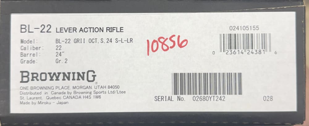 New! Browning BL-22 Field GR II Octagon .22 S/L/LR 24" Barrel 024105155-img-8