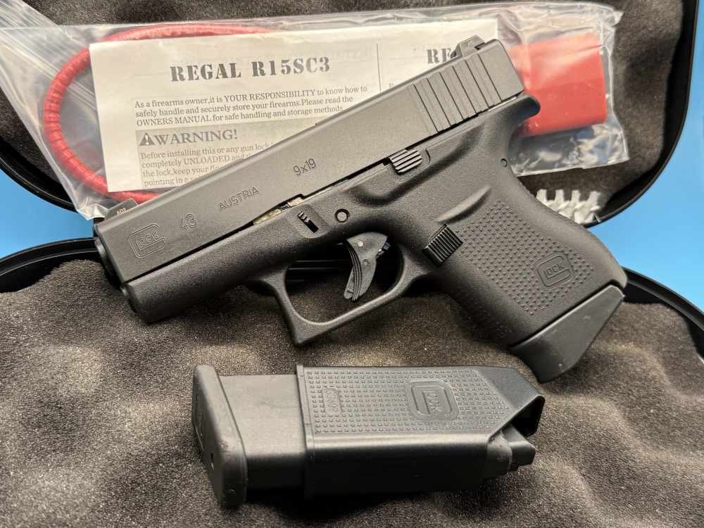 Glock 43 9mm Slimline Subcompact G43 Police Trade In GNS-img-0