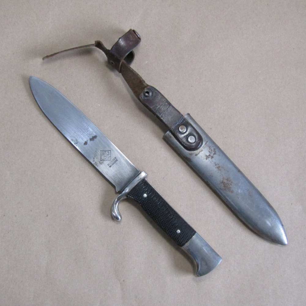 WW2 German HJ Youth Dagger Rare Maker Puma Solingen Geschutzt W27-img-5