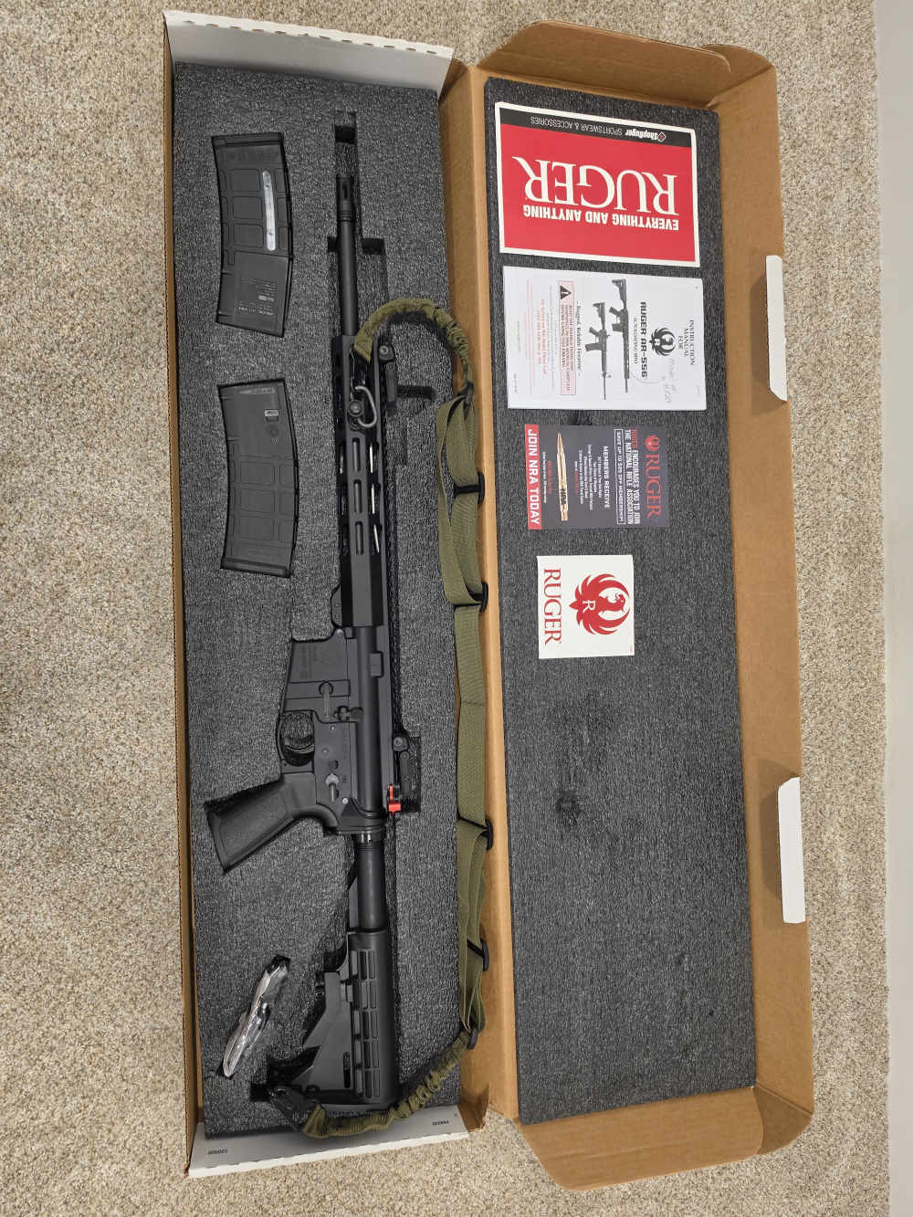 Ruger AR-556 AR-15 in 5.56 NATO 16" Barrel Free Float Handguard Variant-img-0