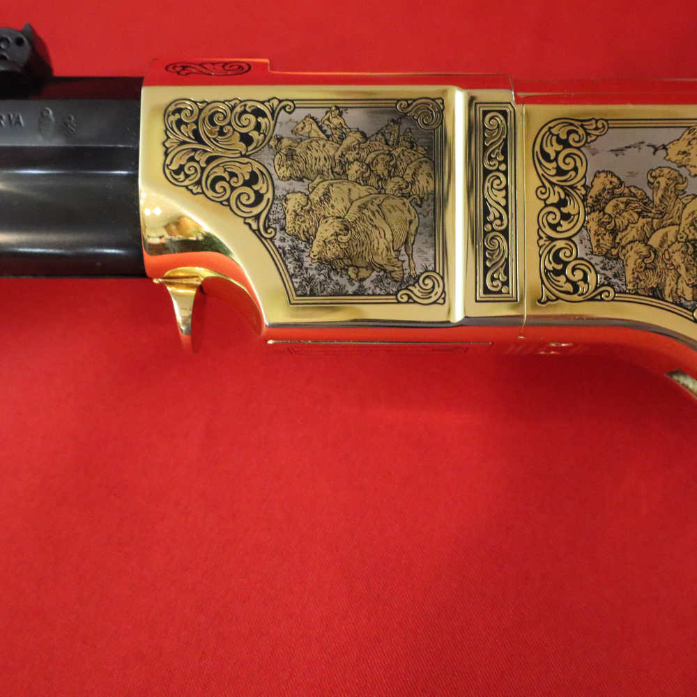 UBERTI-HENRY (1866 CARBIN) American  Buffalo Tribute "SPLITTING THE HERD"-img-16