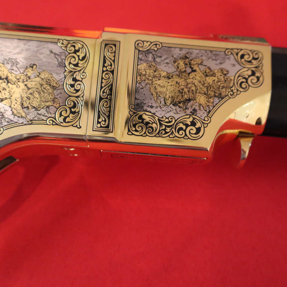 UBERTI-HENRY (1866 CARBIN) American  Buffalo Tribute "SPLITTING THE HERD"-img-10