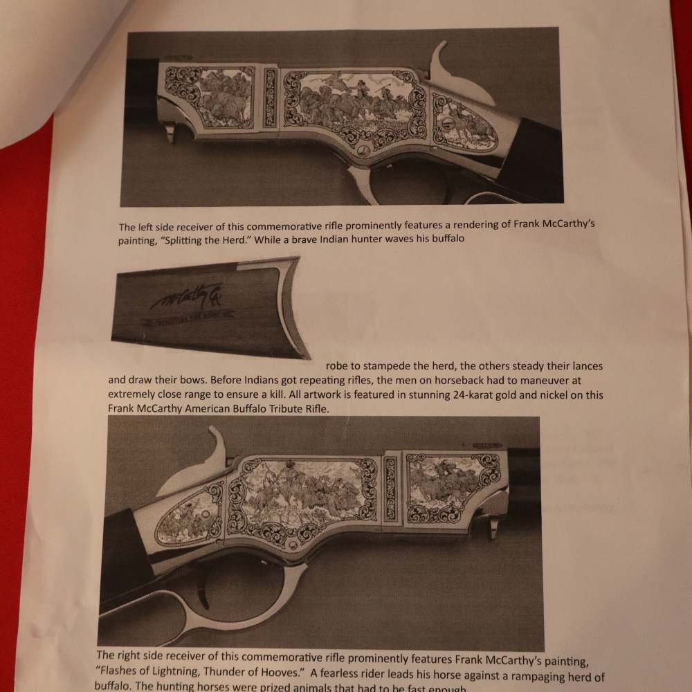 UBERTI-HENRY (1866 CARBIN) American  Buffalo Tribute "SPLITTING THE HERD"-img-26