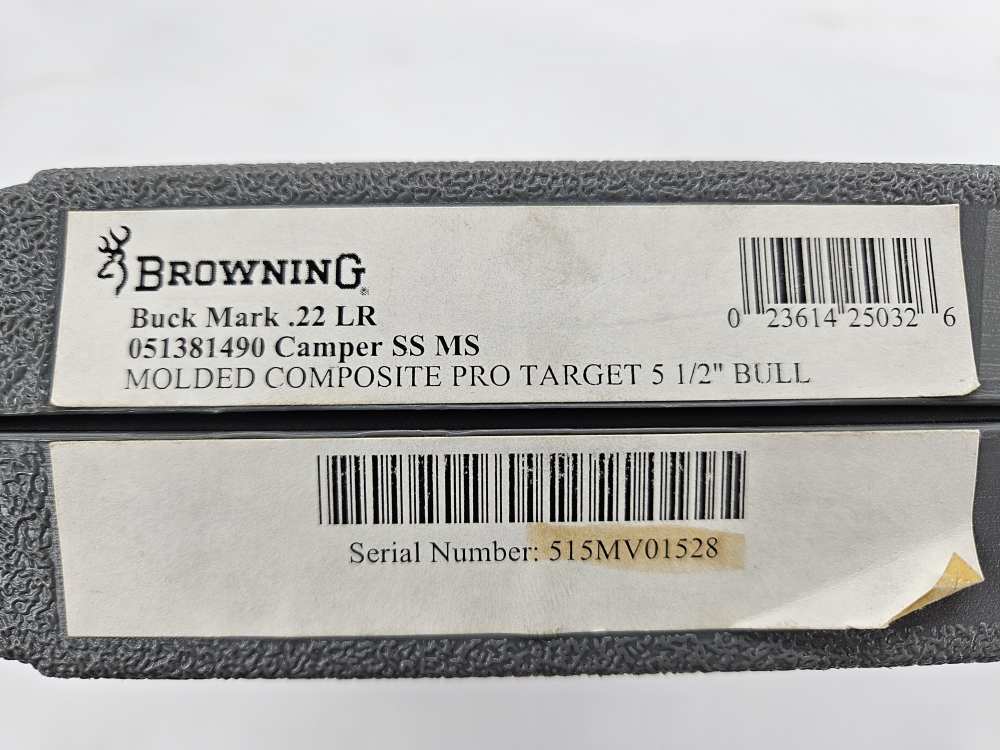 Browning BUCK MARK 22LR Camper SS MS Pro Target 5.5" Bull Barrel UNFIRED'05-img-20