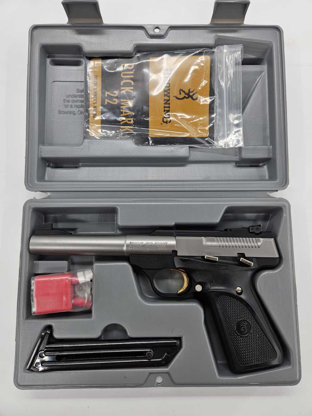 Browning BUCK MARK 22LR Camper SS MS Pro Target 5.5" Bull Barrel UNFIRED'05-img-0