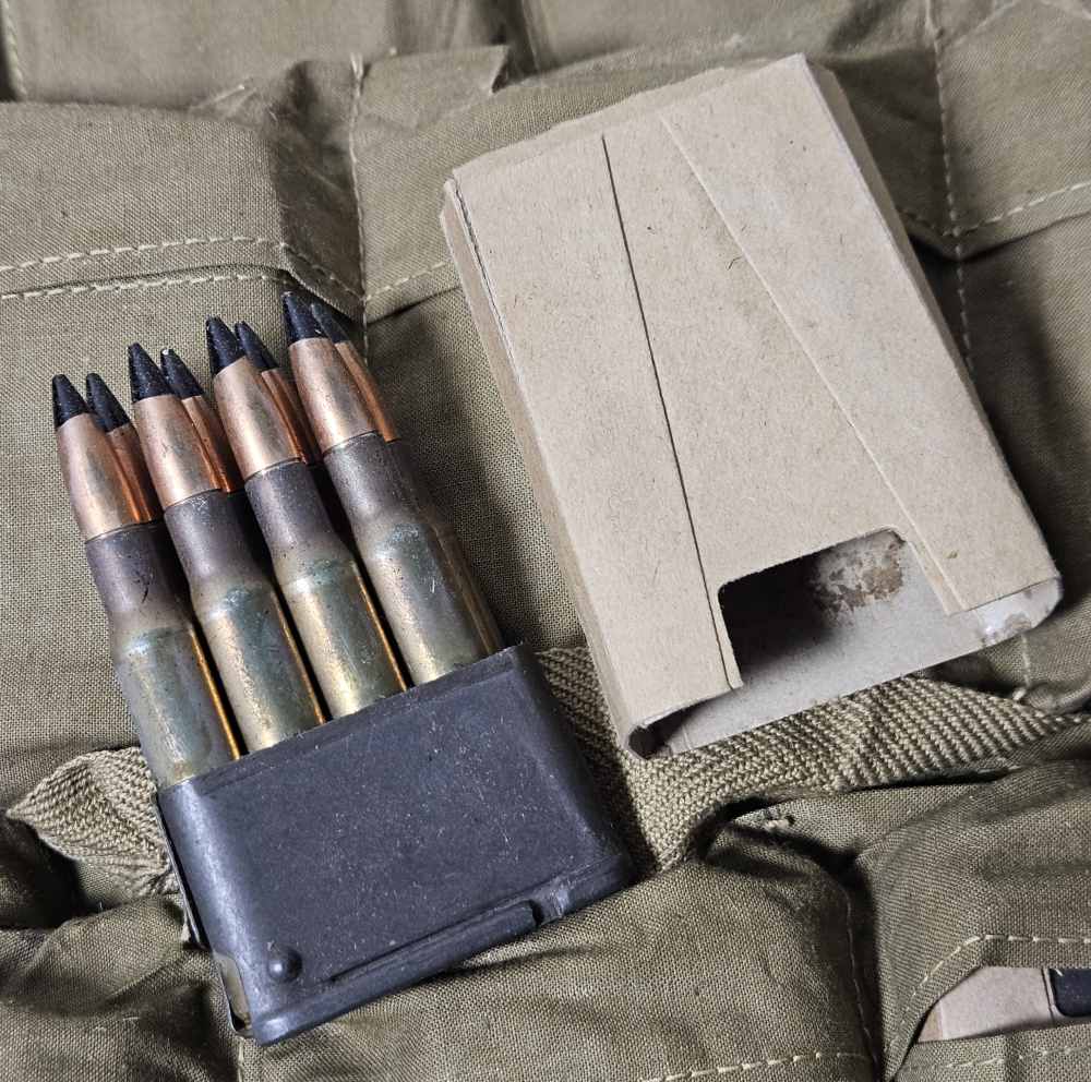 WW2 Wisconsin 30-06 AP Black Tip Armor Piercing Ammo 48rnd Bandolier-img-2