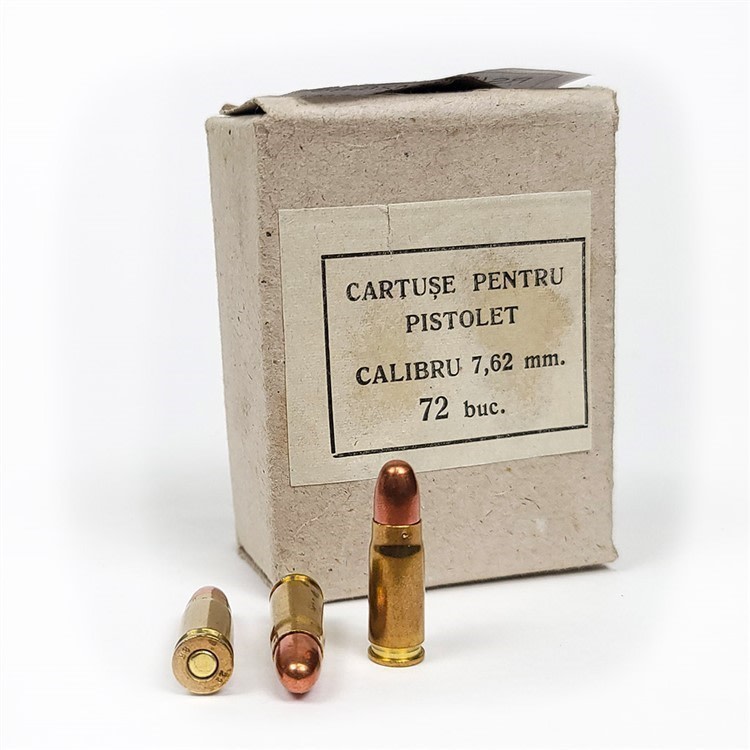 7.62x25 Tokarev 86GR FMJ Romanian Military Ammo 72rds NO CREDIT CARD FEES-img-1