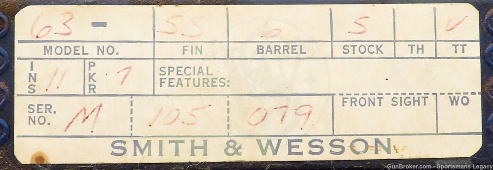 Unique Smith & Wesson 63 .22 LR with 6-inch barrel, Dick Metcalf collection-img-16