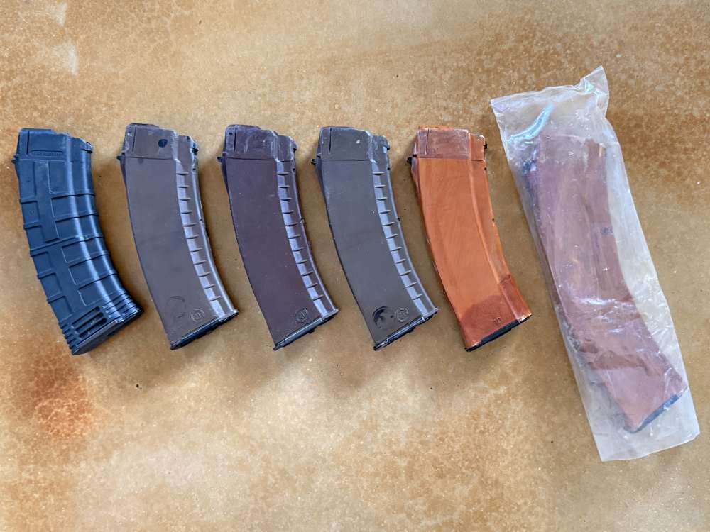 SIX (6) AK74 AK 74 5.45x39 Magazine Mag Polymer Bakelite Bulgaria 30 45rd -img-0