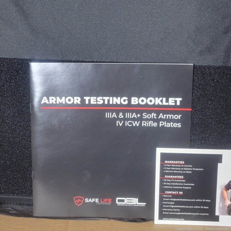 New SafeLife Concealable Enhanced MultiThreat Ballistic BodyArmor Lvl IIIA+-img-4