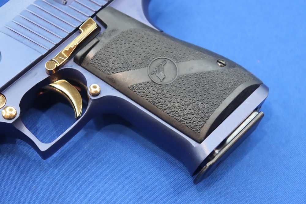 Magnum Research Desert Eagle Pistol 50AE DE50 Muzzle Brake CARBO BLUE GOLD-img-6