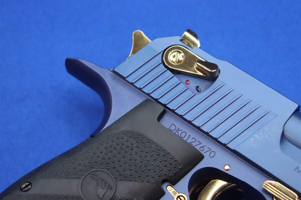 Magnum Research Desert Eagle Pistol 50AE DE50 Muzzle Brake CARBO BLUE GOLD-img-11