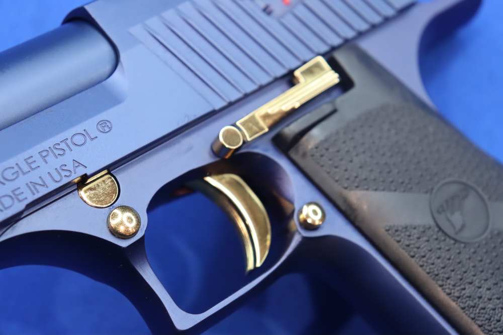 Magnum Research Desert Eagle Pistol 50AE DE50 Muzzle Brake CARBO BLUE GOLD-img-24