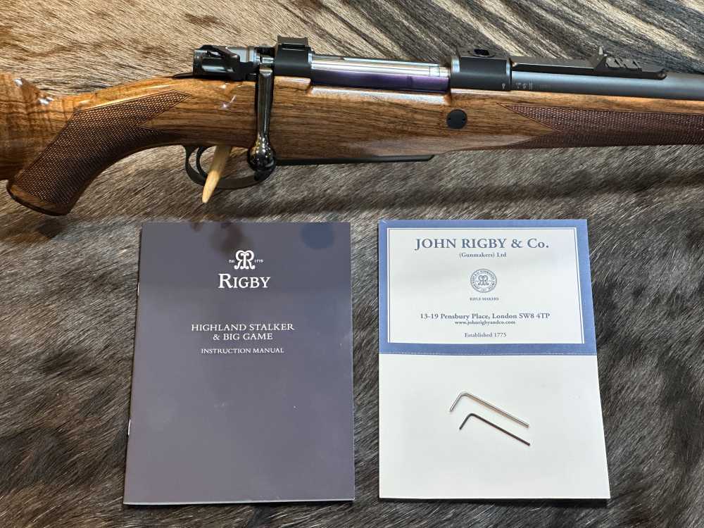 JOHN RIGBY BIG GAME DSB 416 RIGBY, MAUSER 98 ACTION, GRADE 5 WOOD-img-22