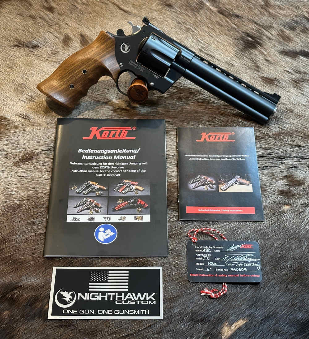 KORTH MONGOOSE 44 REMINGTON MAGNUM 6" NIGHTHAWK CUSTOM TURKISH WALNUT-img-22