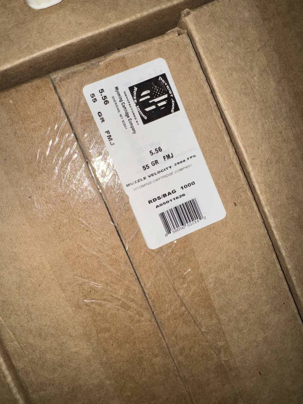 NEW M193 5.56 55 Gr Wyoming Cartridge Company 1000 Rounds FREE SHIPPING!-img-1