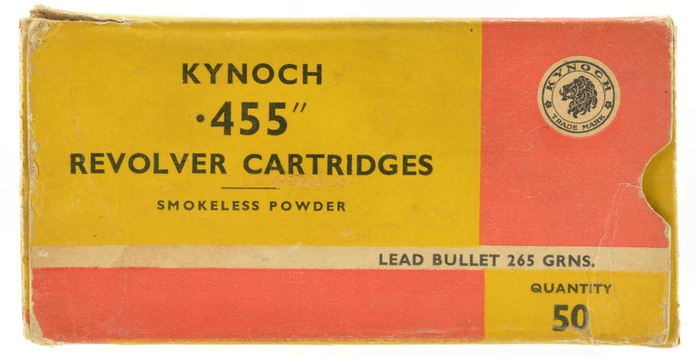 Vintage Kynoch .455 Revolver Cartridges Full box-img-0