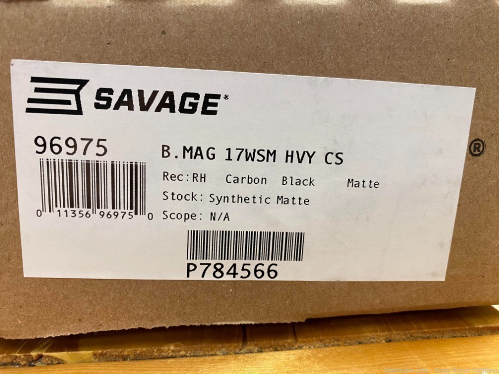 Savage B.Mag HB Bolt Action Rifle .17 WSM 22” 8 RDS Adj Trigger Syn BLK NIB-img-5