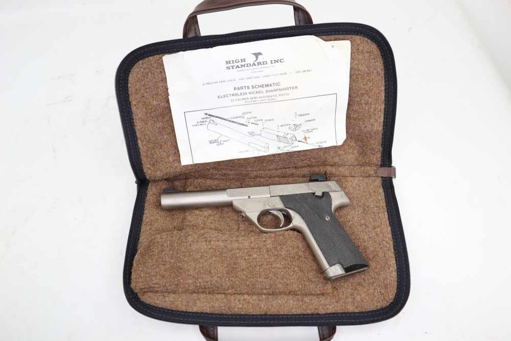 Rare Nice High Standard Sharpshooter-M Survival Pack .22 LR Pistol W/ Case -img-2