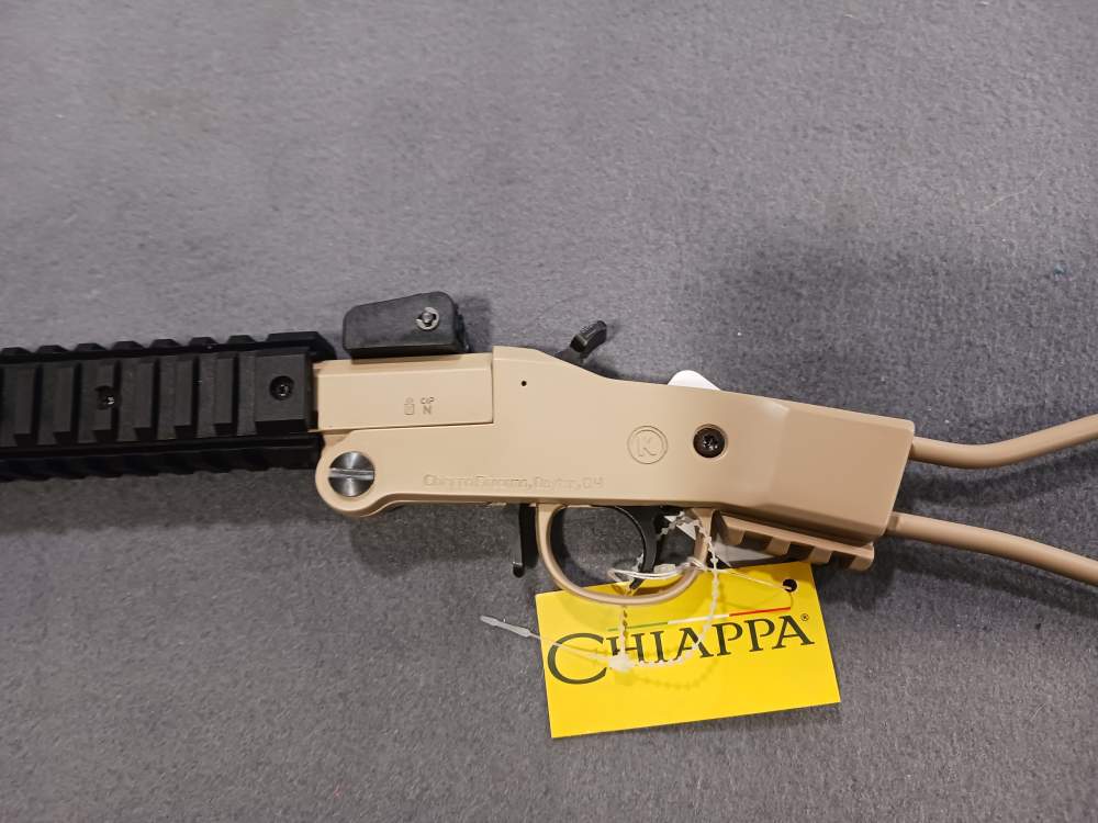 PRE-OWNED UNFIRED CHIAPPA LITTLE BADGER 22 LR 16.5" DESERT SAND SINGLE SHOT-img-7