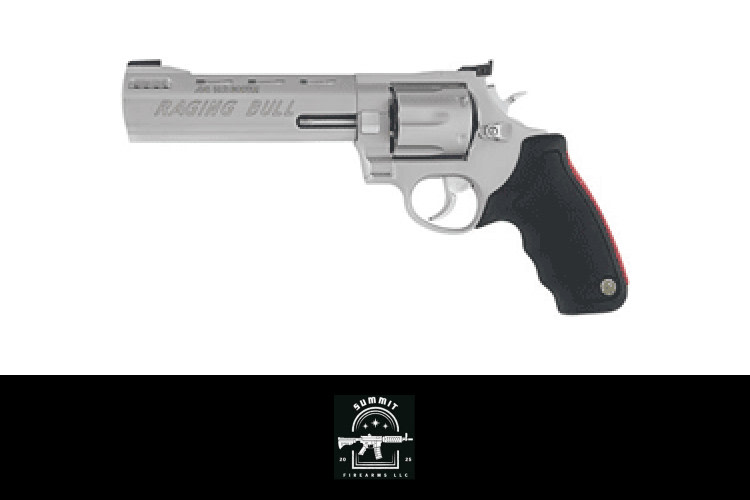 TAURUS RAGING BULL 44MAG 6.5" - VENT RIB AS 6-SHOT SS RUBBER-img-0