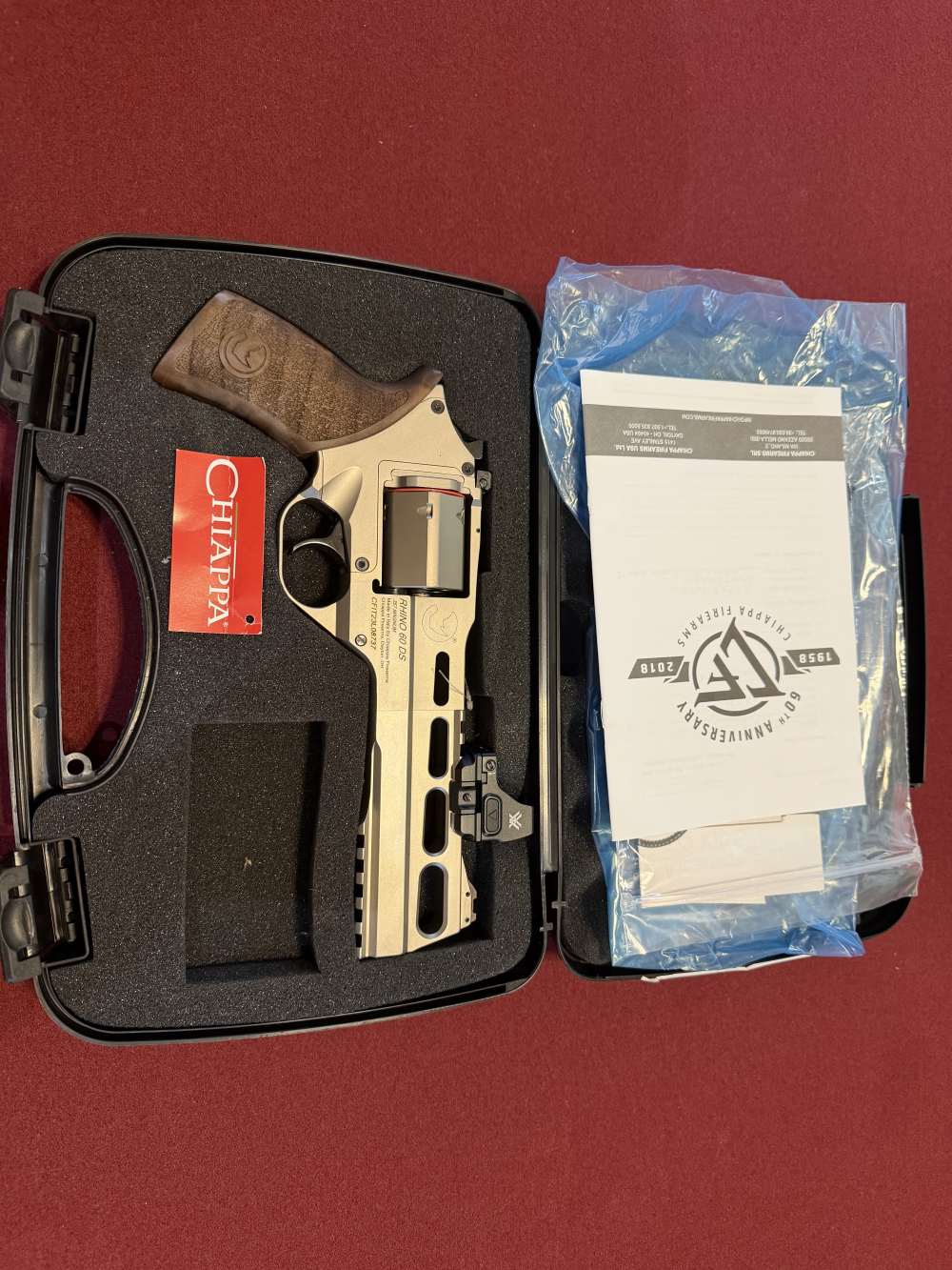 Chiappa Rhino 60 DS .357 6” Chrome w/ Vortex optic-img-0