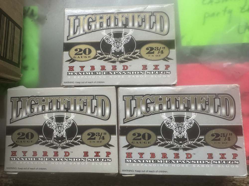 15 RD LIGHTFIELD HYBRED EXP 20GA 2 3/4"" SABOT SLUGS 7/8OZ 385GR LF20 20 GA-img-1